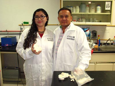 M. en C. Sandra Milena Londono posgrado en Ciencia e Ingenieria de Materiales y el Dr. Mario E. Rodriguez