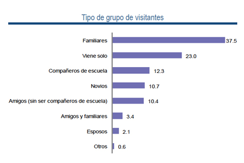 grafica grupos visitantes museo medicina